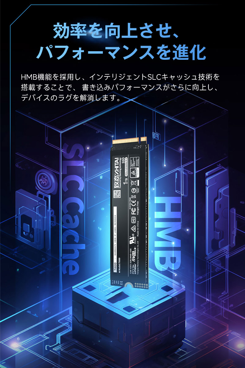 ZHITAI ポイント2倍 YMTC ZHITAI 1TB 内蔵SSD M.2 2280 R:7000MB/s W