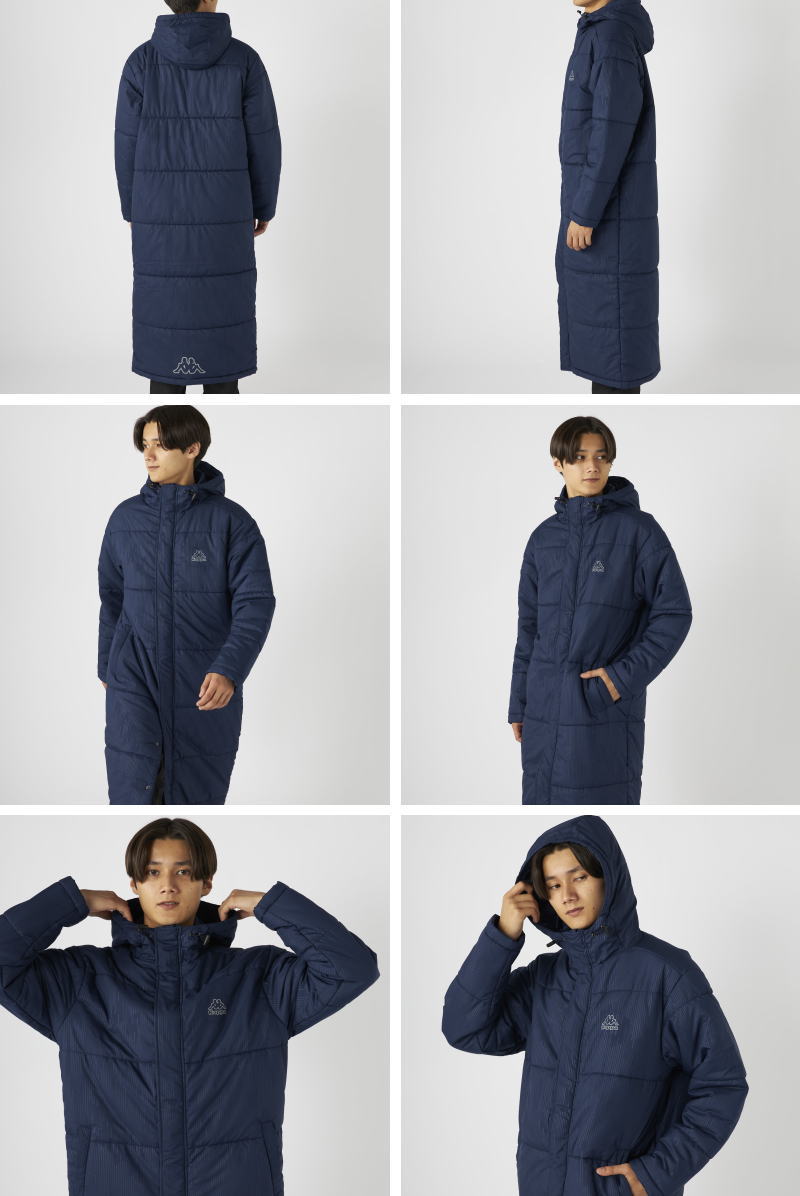 Kappa（カッパ） ベンチコート メンズ コート 中綿入り ロングコート