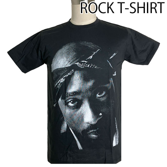 ロックTシャツ バンドTシャツ パンク 2Pac 2パック 顔プリント Mサイズ