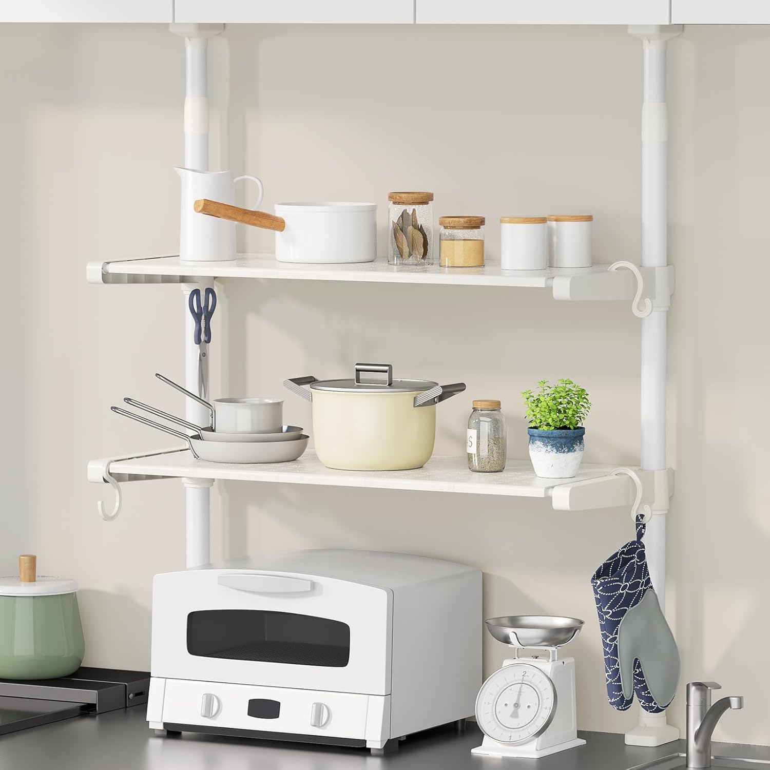 突っ張り キッチンラックのおすすめ人気商品一覧 通販 - Yahoo