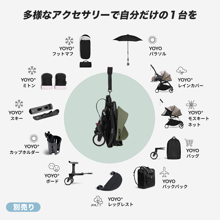 YOYO 6+ ヨーヨー ベビーカー ストッケ YOYO3 フレーム カラーパック