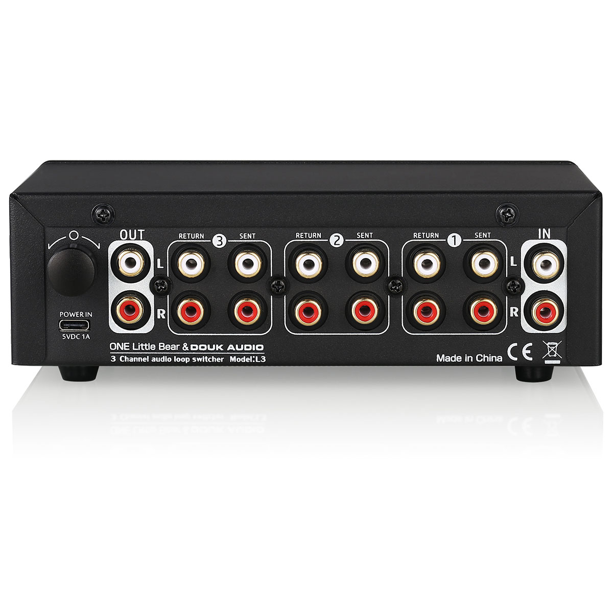 Nobsound 多機能 L3 3チャンネル ステレオ オーディオ ループ