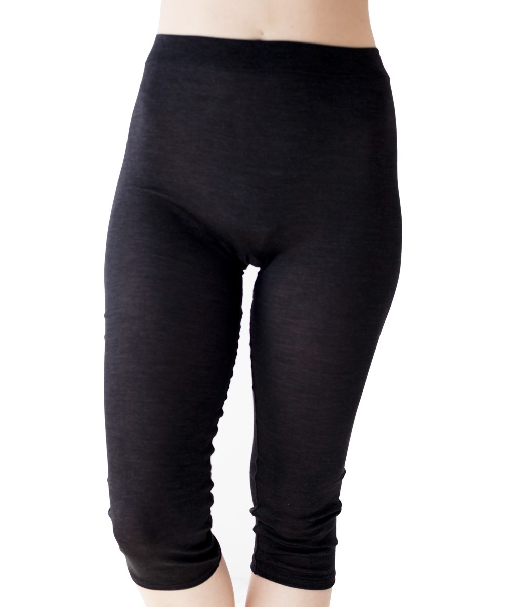 シルク100%フライスレギンス 7分丈 シルクレギンス 温活 冷えとり 冷え