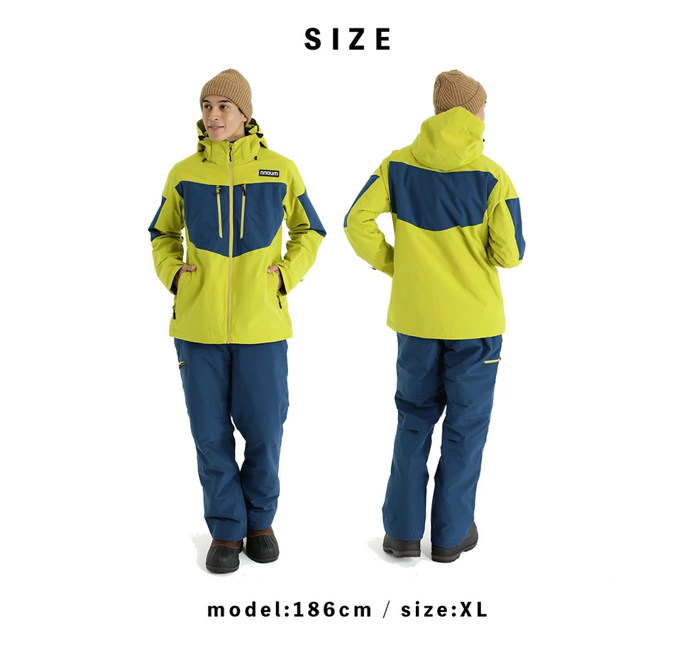 NNOUM スキーウェア メンズ 上下セット ハイブランドと同工場で安心の