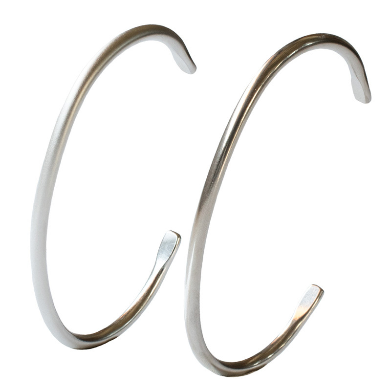 バングル2本セット ブレスレット メンズ シルバー レディース