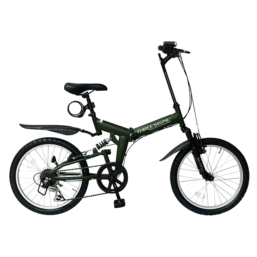 アイジュサイクル 折りたたみ自転車 MTB 20インチ シマノ 6段ギア