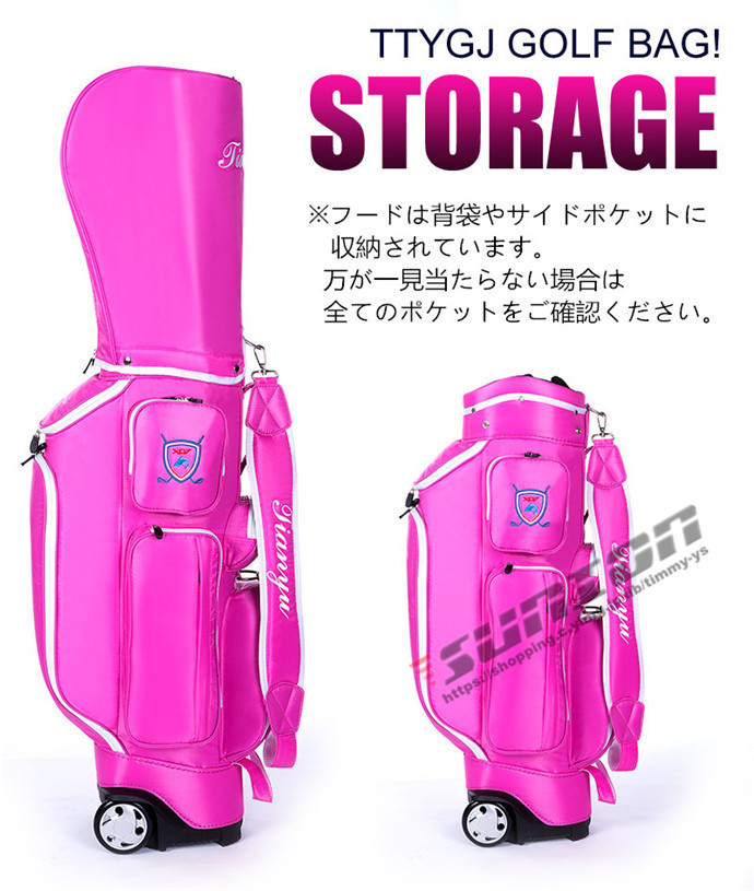 ゴルフ キャディバッグ キャスター付き メンズ レディース クラブ
