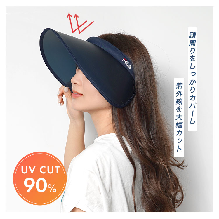 FILA（フィラ） サンバイザー レディース UVカット ゴルフ テニス