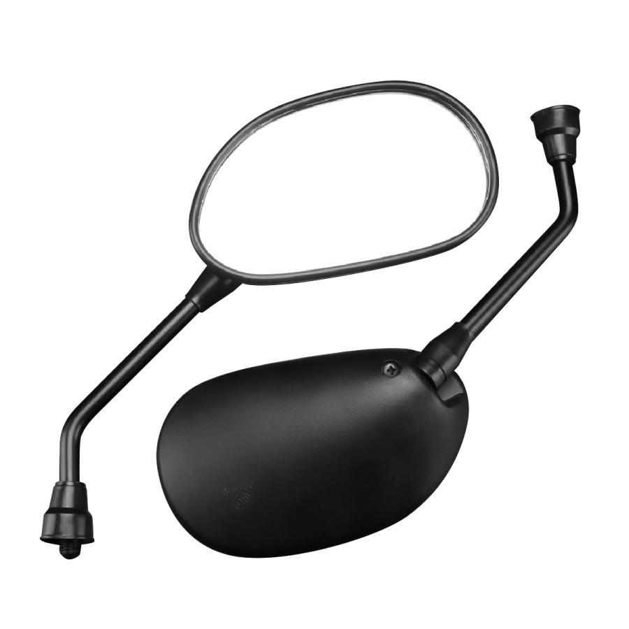 バイク ミラー 左右セット 10mm 正ネジ 楕円 純正タイプ バックミラー