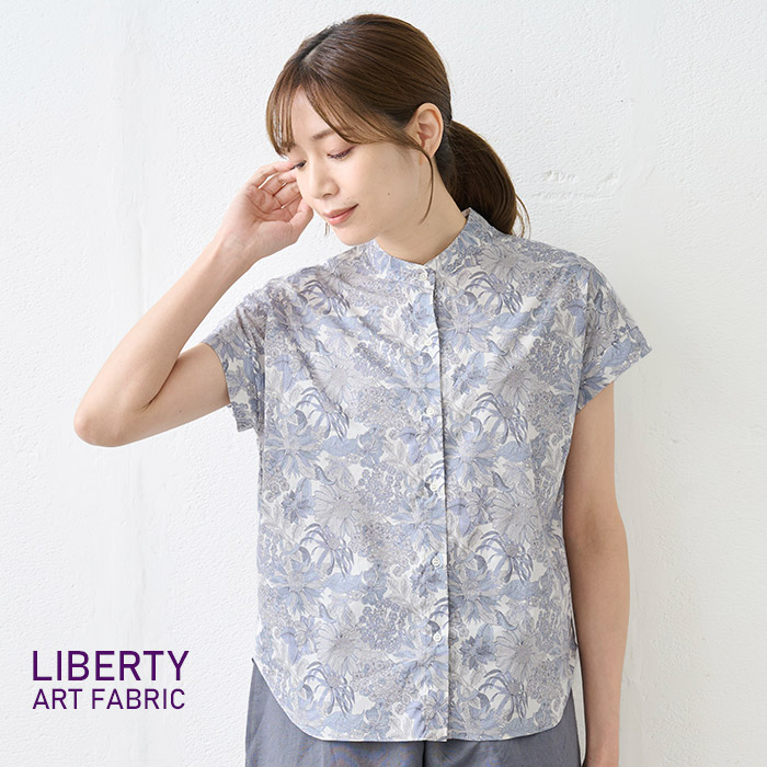 LIBERTY.（リバティ） ブラウス 半袖 ブラウス 花柄 コットン100