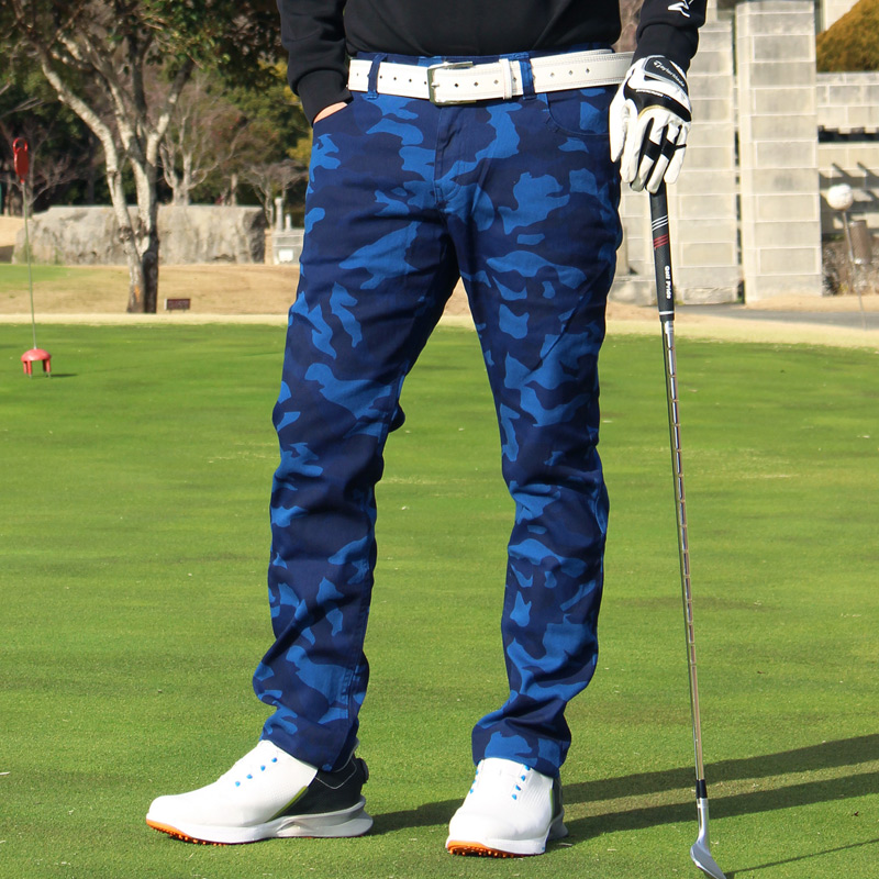 ゴルフパンツ メンズ ゴルフウェア カモフラ 迷彩柄 ストレッチ