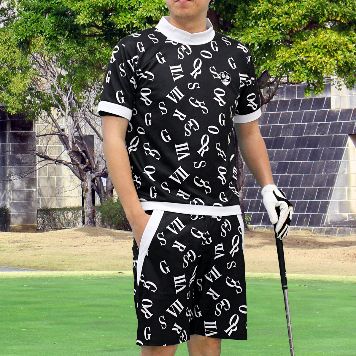 ゴルフウェア セットアップ 上下 メンズ モックネックシャツ GIORNO