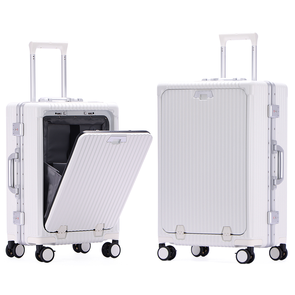 ZIPで放送」スーツケース フロントオープン 多機能スーツケース