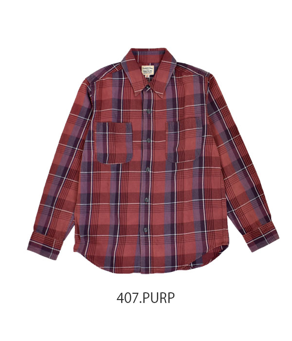 Pherrow's（フェローズ） シャツ コットンネルシャツ 長袖チェック