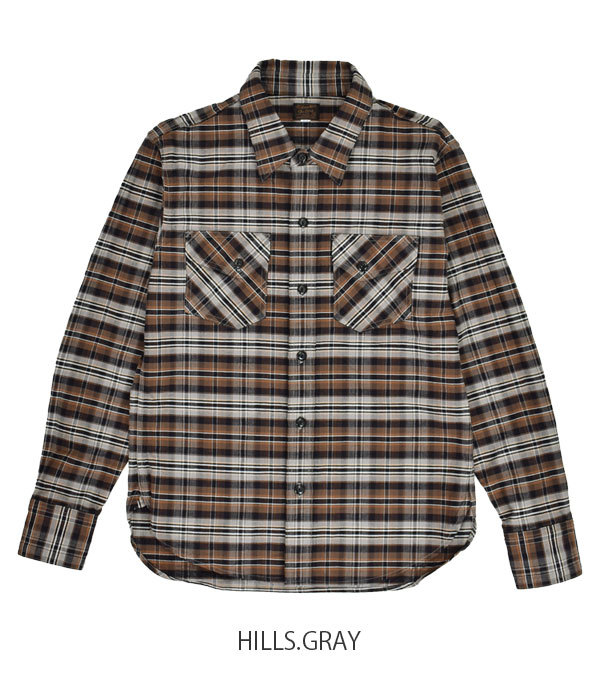 DELUXEWARE（デラックスウエア） ネルシャツ 長袖シャツ HILLS.GRAY