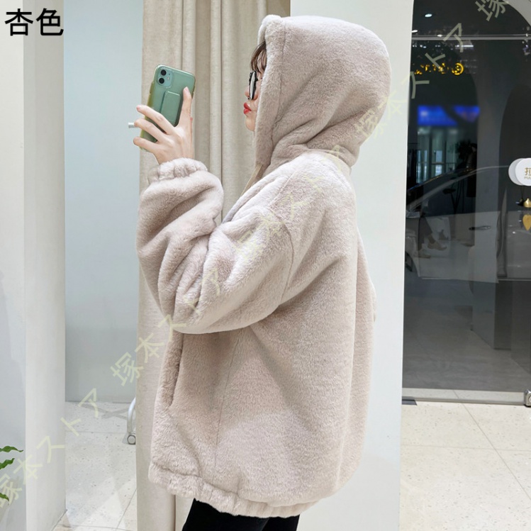 ボアブルゾン ボアコート レディース 防寒 ボアジャケット フード付き