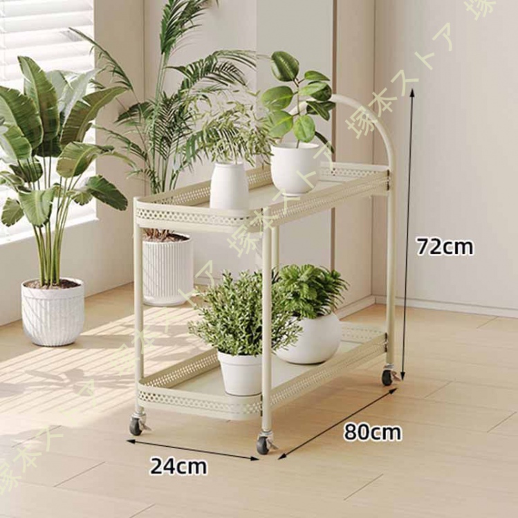 フラワースタンド アイアン おしゃれ 移動 収納ワゴン キャスター付き