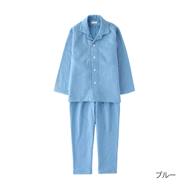 UCHINO パジャマ メンズ 綿100% マシュマロガーゼ＆パイル 快眠