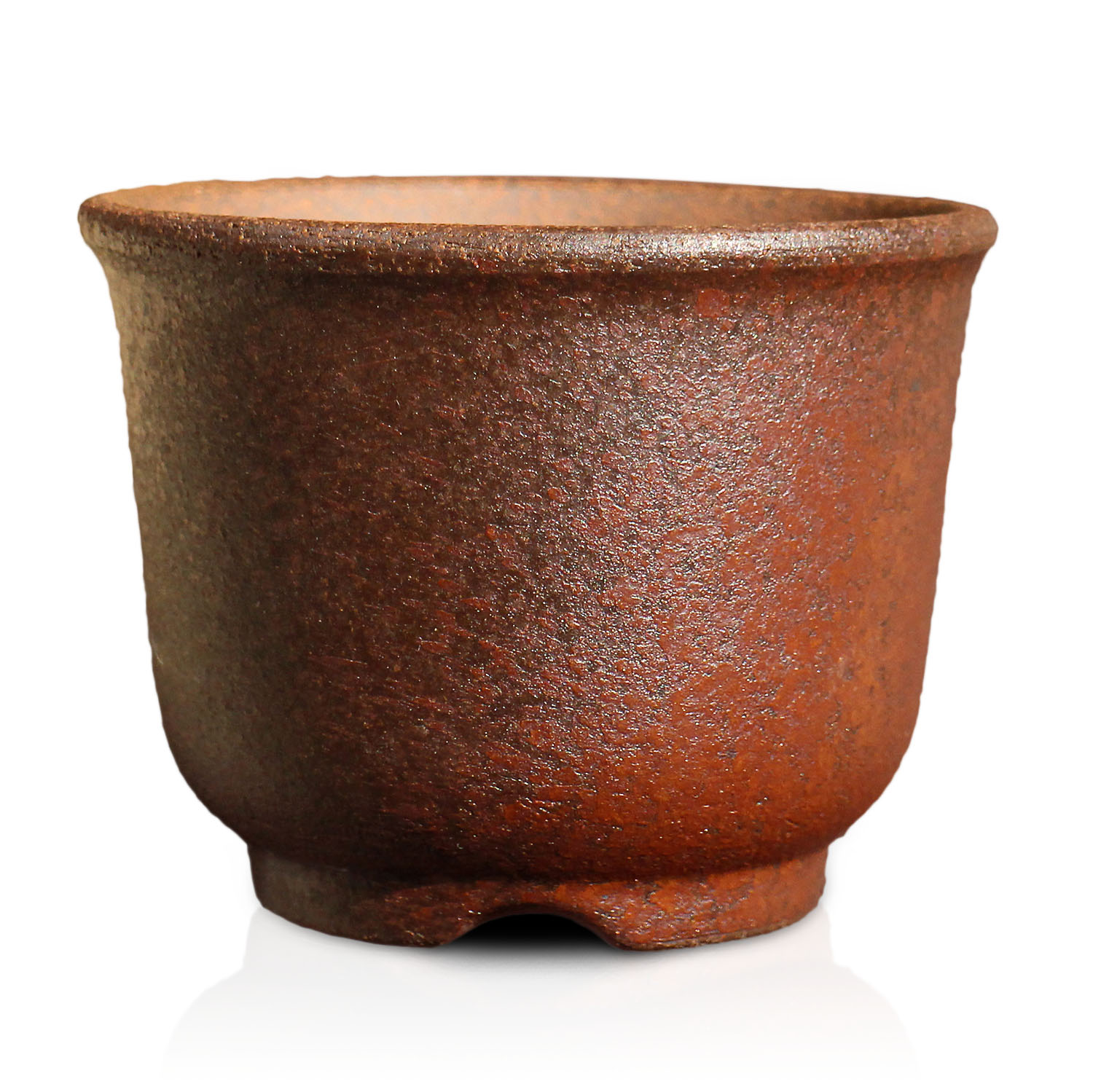 盆栽鉢 尻丸 3号クラス 四日市萬古焼 金彩 黒 赤吹 黒吹 金吹 5色 3.5