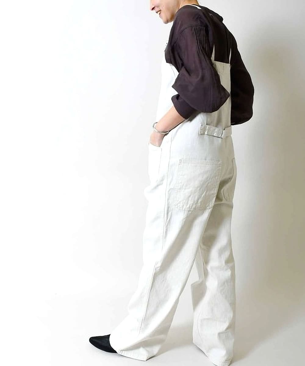 Johnbull（ジョンブル） サロペット レディース ホワイトデニム