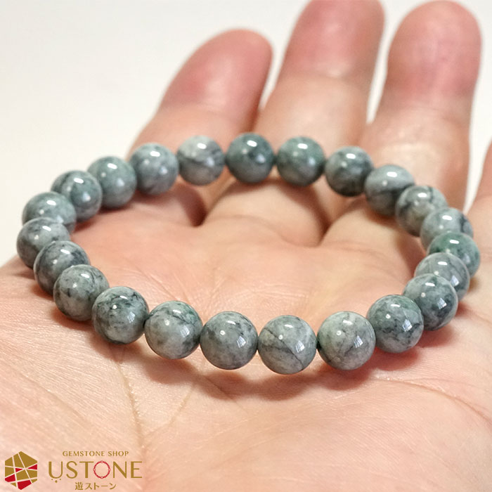 糸魚川翡翠 ブレスレット ひすい ブレス 8mm AAA ナチュラル翡翠