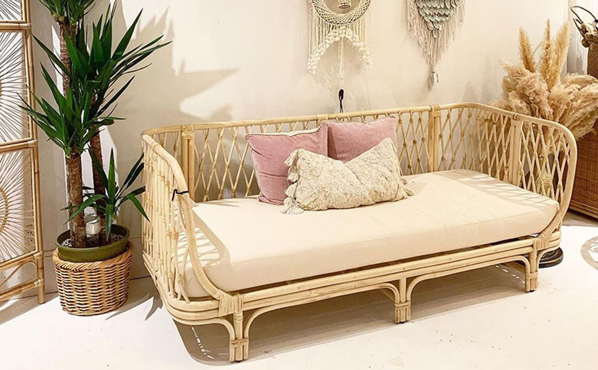 VeroMan ソファ ベッド ラタン編み 天然籐 クッション 四角 丸形