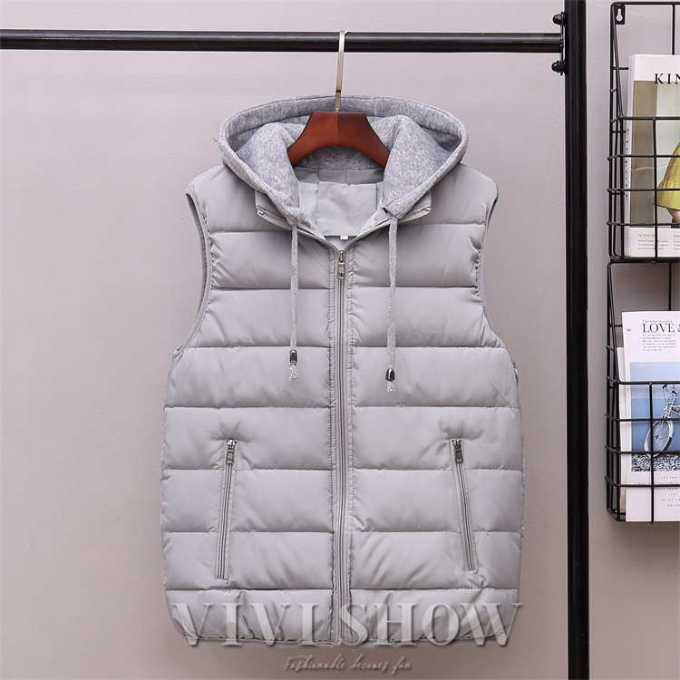 中綿ベスト メンズ ベスト ダウンベスト アウター フード付き 軽量