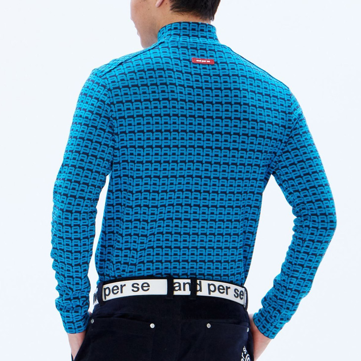 and per se（アンパスィ） ハイネックシャツ 長袖 メンズ ゴルフウェア