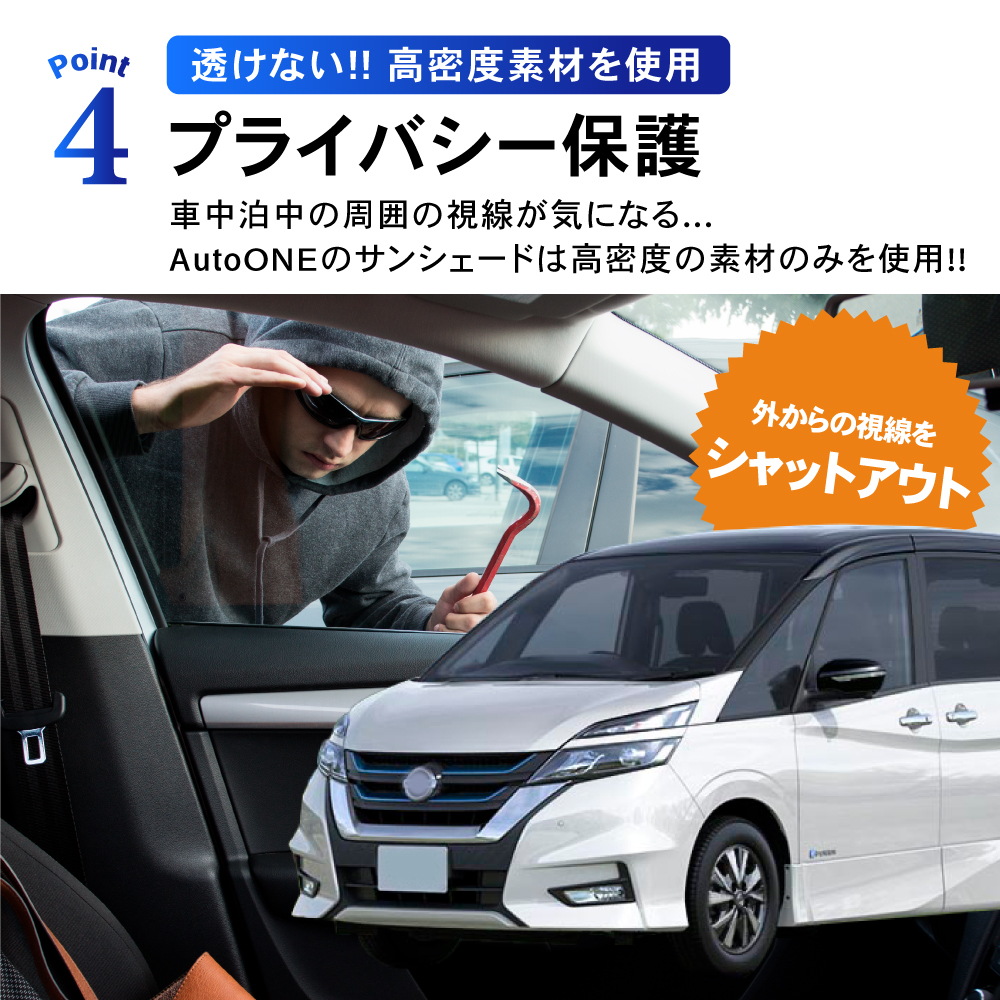 セレナ C27 サンシェード カーテン フルセット 専用 車中泊 UVカット