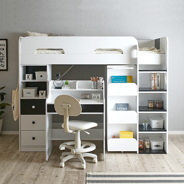 smart-i システムベッド 子供 大人用 たっぷり収納 ロフトベッド