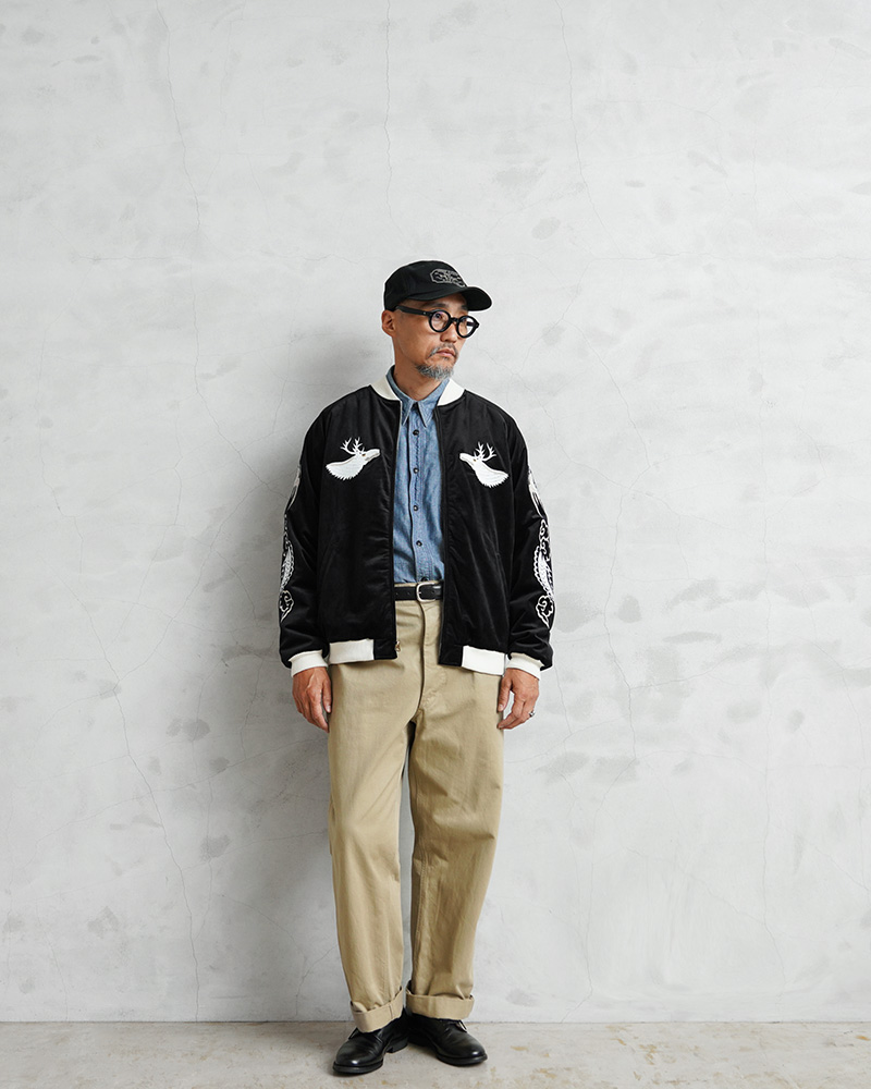 HOUSTON（ヒューストン） 51523 別珍 スーベニアジャケット DEER 鹿