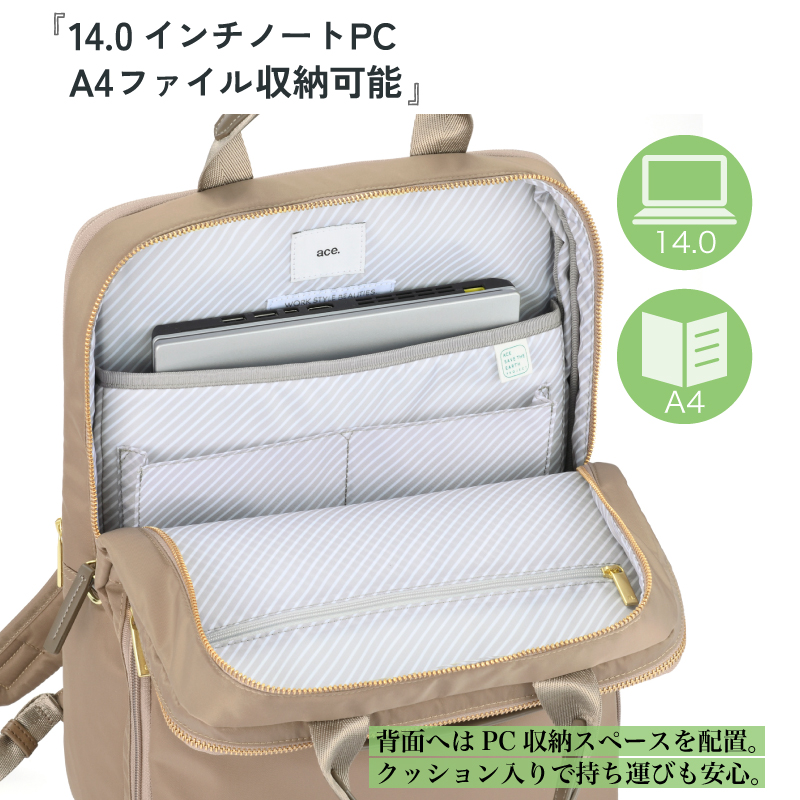 ace. GENE LABEL ace.GENE エースジーン フィッテム リュック ビジネス