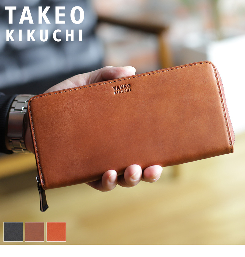 TAKEO KIKUCHI（タケオキクチ） ラウンドファスナー長財布 ヘリテージ