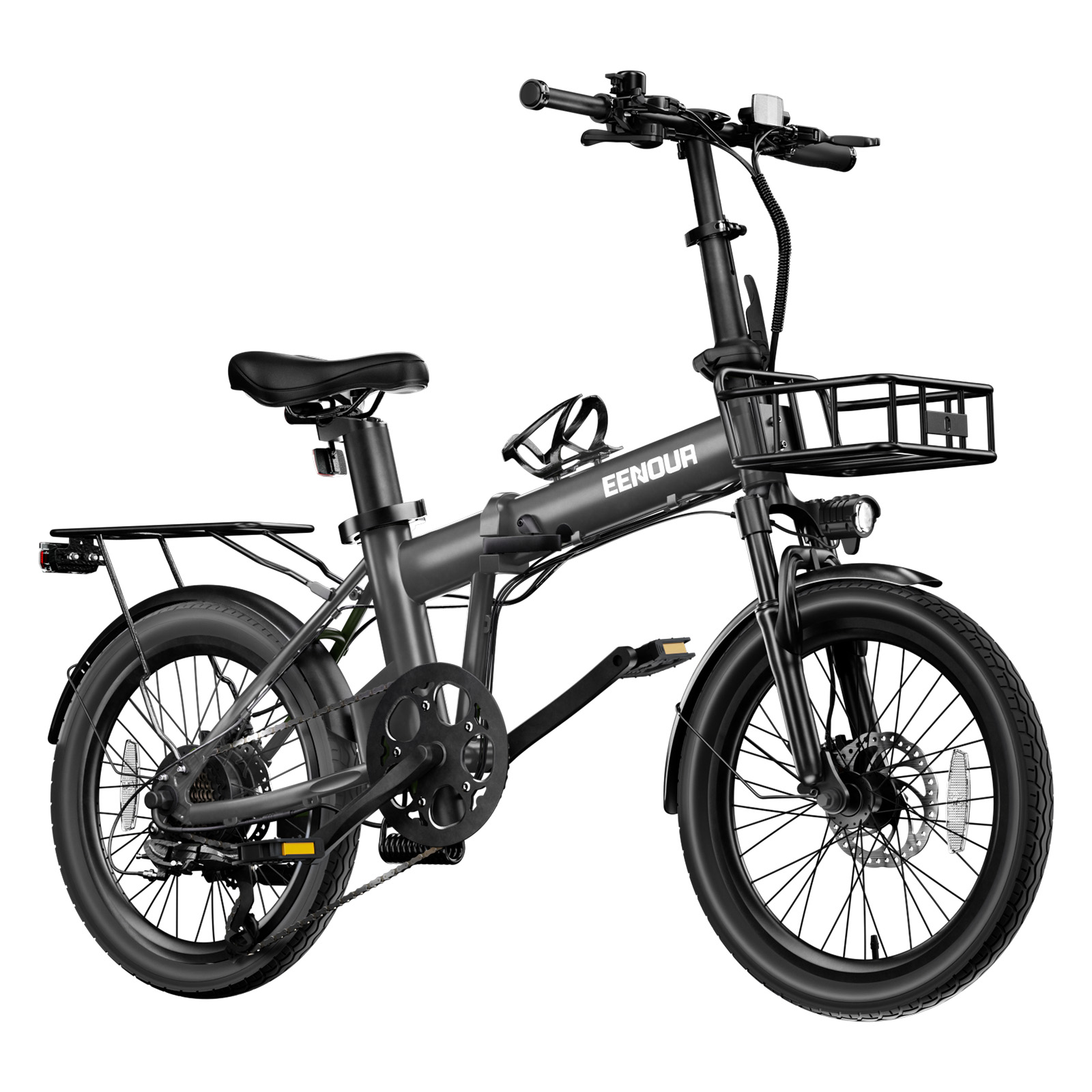 EENOUR 【前カゴ付きセット】 自転車 電動アシスト自転車 公道走行可