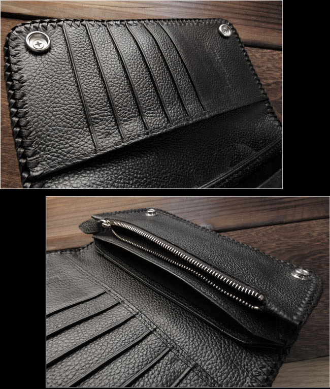 スティングレイ 二つ折り長財布 財布 バイカーウォレット エイ革 本革