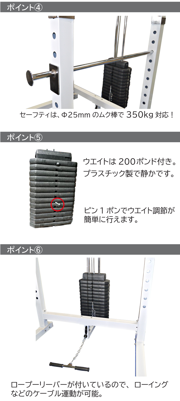 WILD FIT（ワイルドフィット） 75mm ハイパワーラック 200ポンド付き