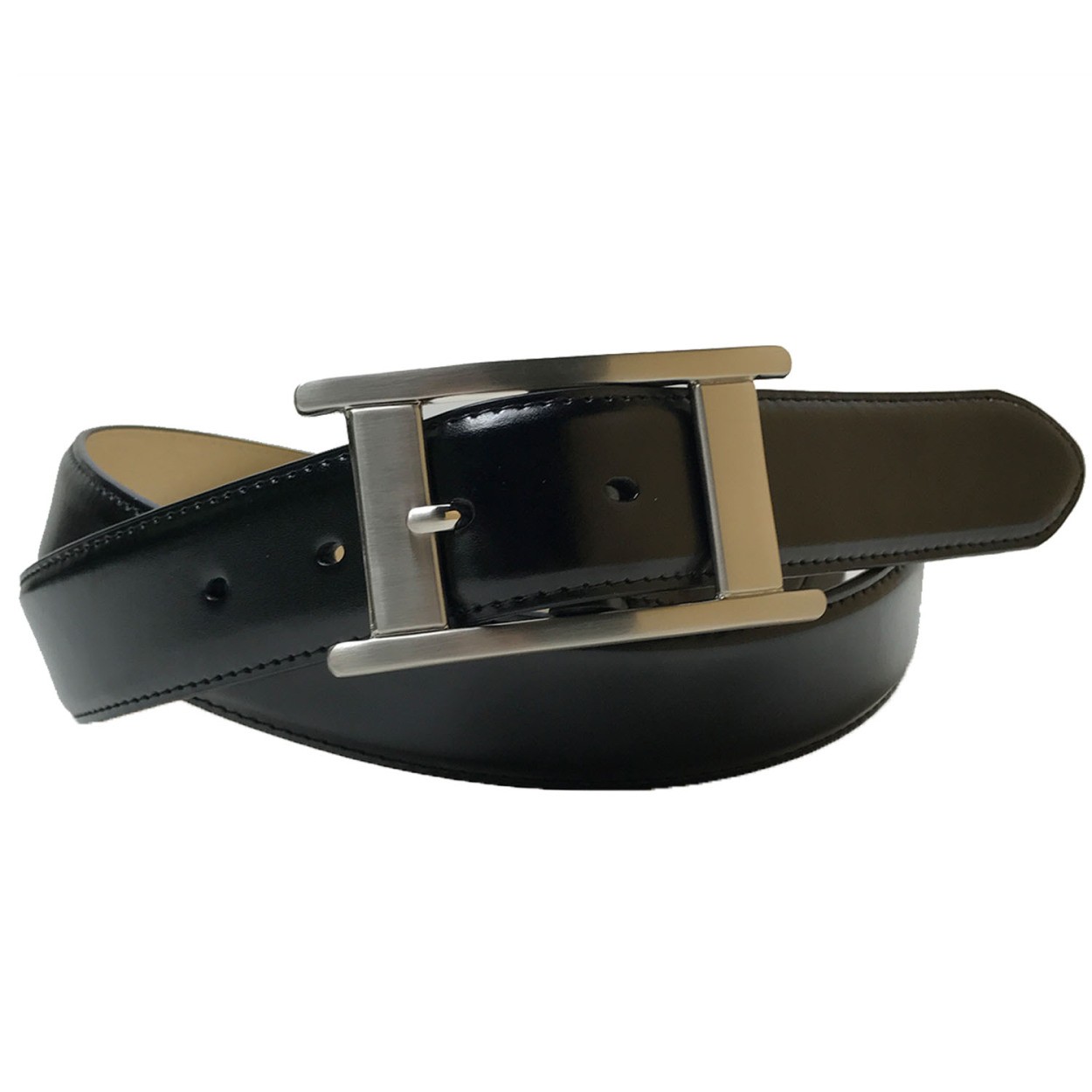 ベルト メンズ ビジネス 本革 レザー ロングサイズ 牛革 紳士 黒色