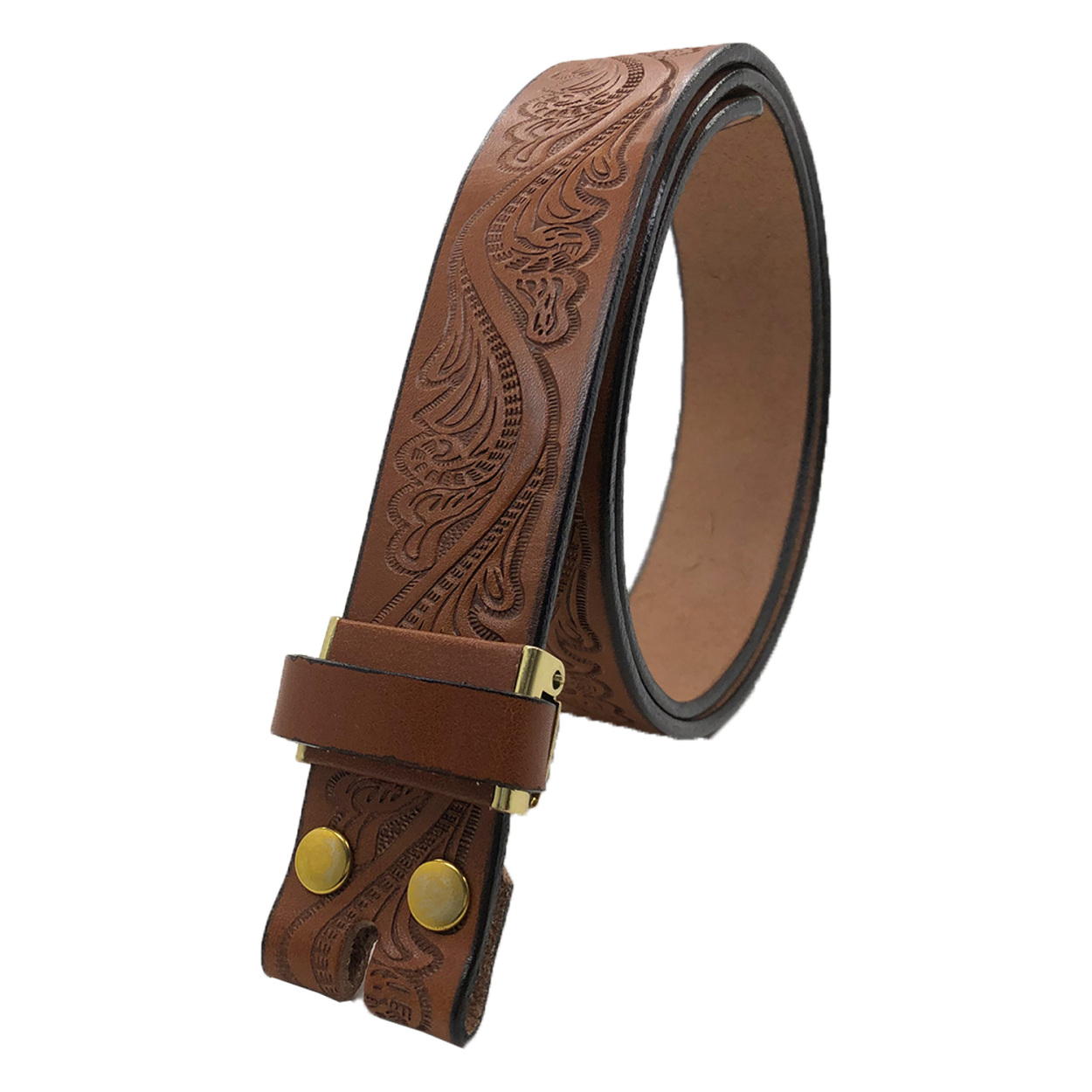 ベルト 栃木レザー ロングサイズ クラフト 型押し 柄 メンズ 本革 帯