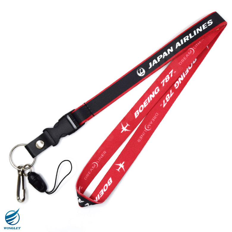 JAL ネックストラップ BOEING 787 DREAM LINER Ver コネクタ エア