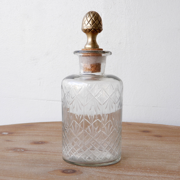 ガラスボトル アンティーク ディスプレイ 一輪挿し かわいいコルク 栓