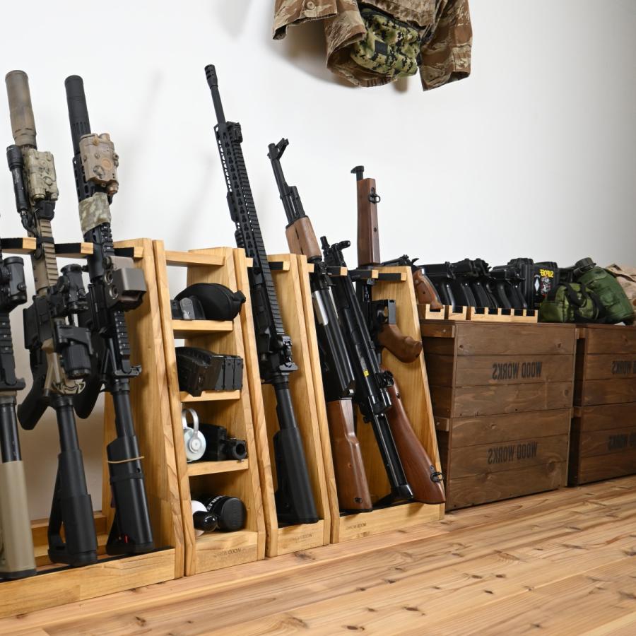 WOODWORKS マガジン ( 弾倉 ) ラック 木製 日本製 【 ガンラック
