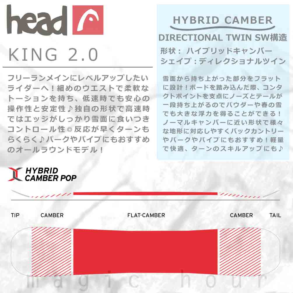 HEAD（ヘッド） スノーボード 板 メンズ 単品 KING 2.0 2026モデル