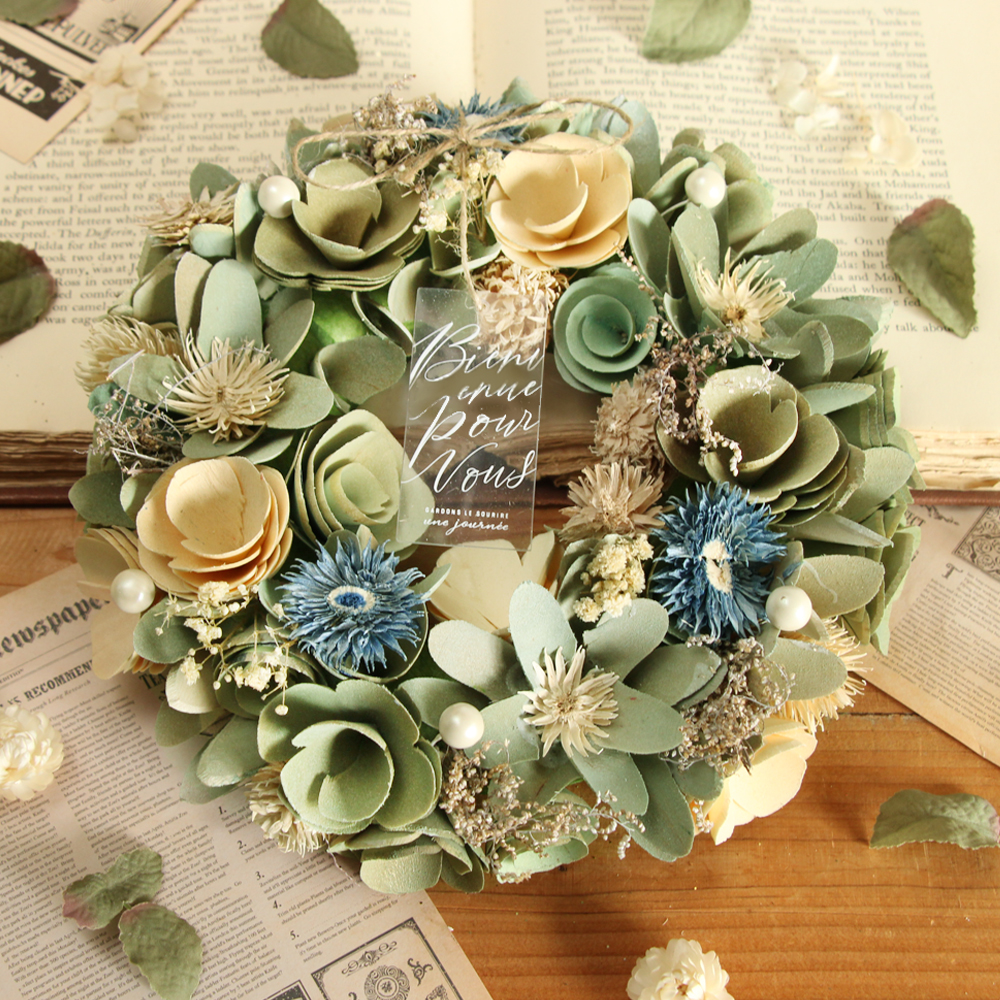 クリスマス リース 即日出荷 ドライ木の実のクリスマスリースM 玄関