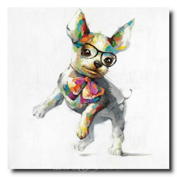 アニマルポップアート 選べるサイズ・デザイン 手書きの油彩画