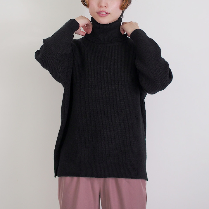 PRODIGAL（プロディガル） カシミヤ 100％ 畦編み タートルネック