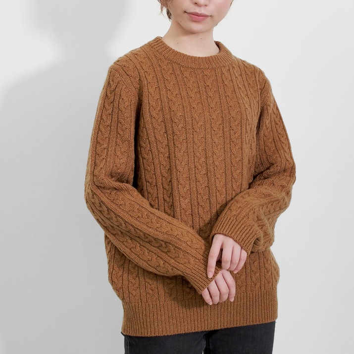 PRODIGAL（プロディガル） カシミヤ 100％ 細ケーブル柄セーター M L