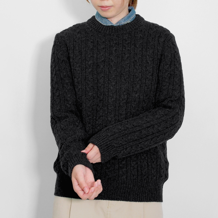 PRODIGAL（プロディガル） カシミヤ 100％ 細ケーブル柄セーター M L