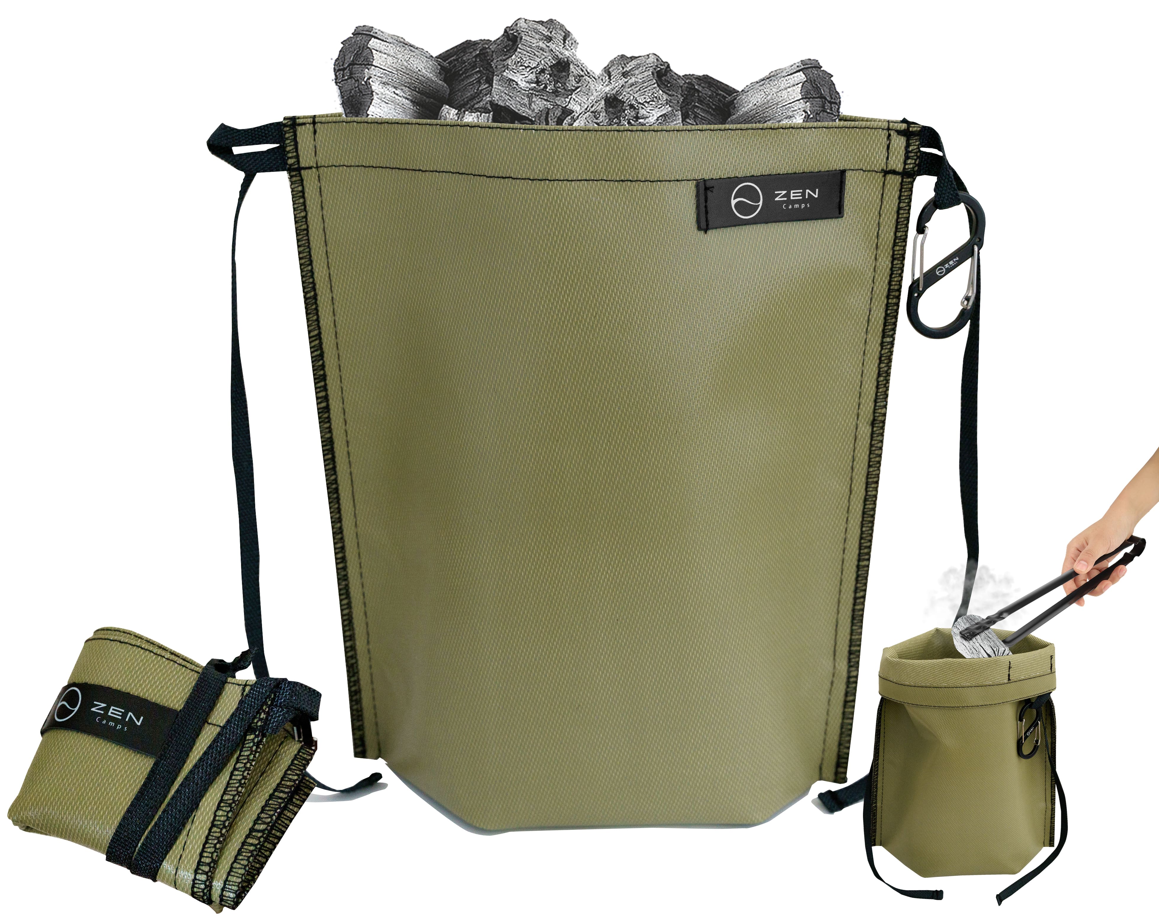 ZEN Camps 火消し袋 アッシュキャリー Ash Carry アースカラー Lサイズ