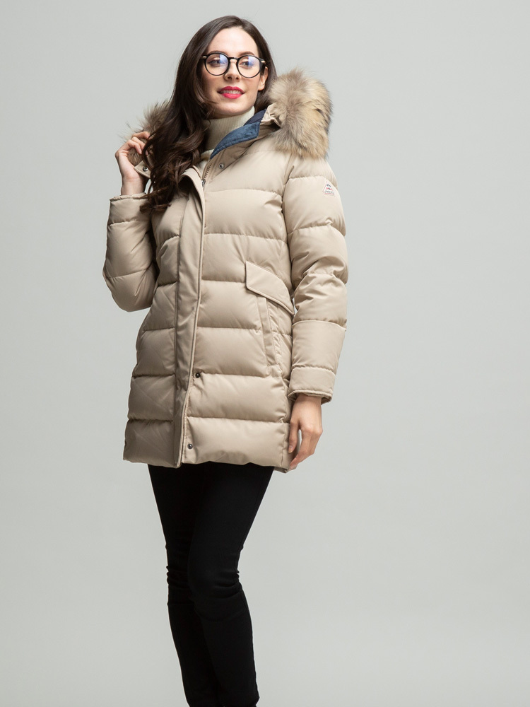 Pyrenex（ピレネックス） リアルファー フード ボタンジップ ダウン