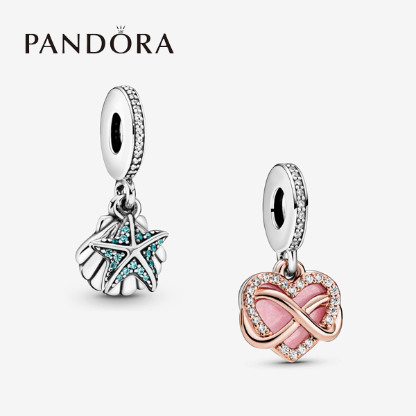 パンドラ チャーム ブレスレット レディース ヒトデと貝/ハート PD-CM8